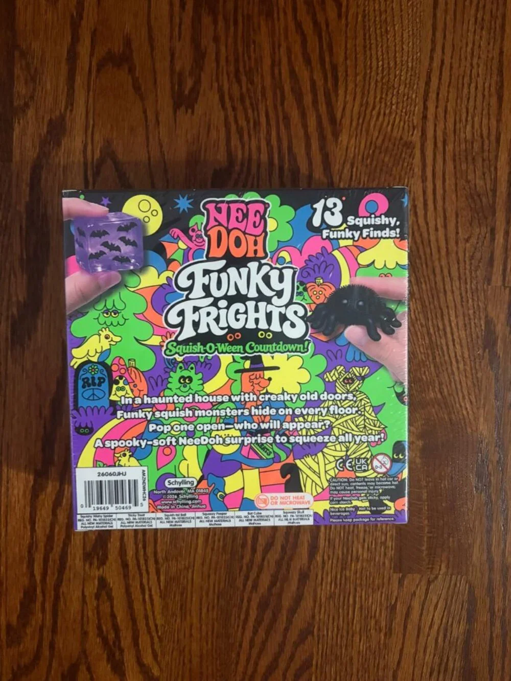 Schylling NeeDoh 13 Squishy Funky Frights Squish-O-Ween Countdown Halloween Toy